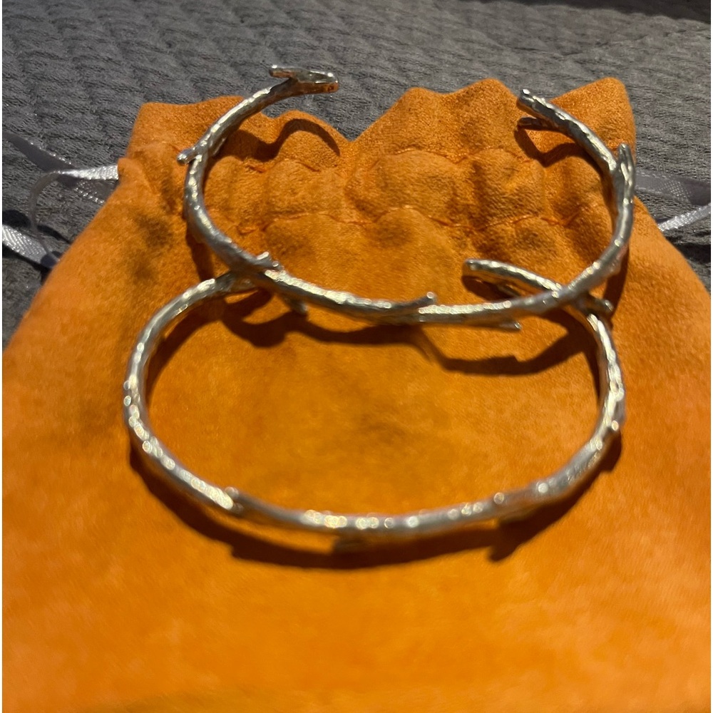 Branch design 925 sterling silver cuff bracelets